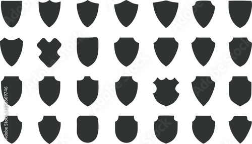 Shield icons collection. Protect shield vector