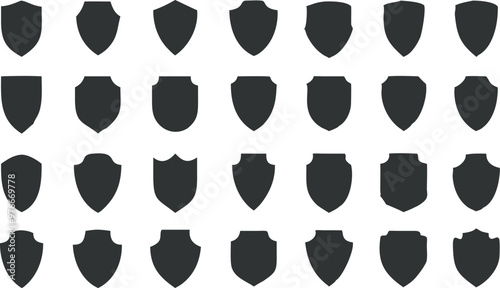 Shield icons collection. Protect shield vector