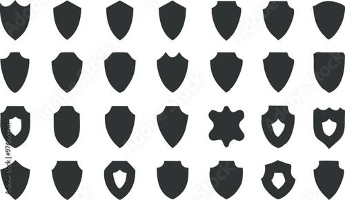 Shield icons collection. Protect shield vector