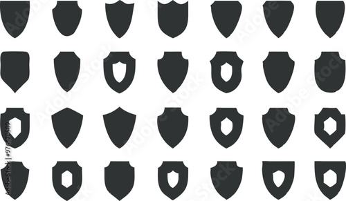 Shield icons collection. Protect shield vector