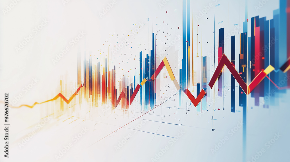 Abstract white background with Colorful charts and graphs with statistics to innovative analyze business potential and forecast future development of companies growth. Abstract white background with Colorful charts and graphs with statistics to innovative analyze business potential and forecast future development of companies growth.
