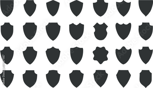 Shield icons collection. Protect shield vector