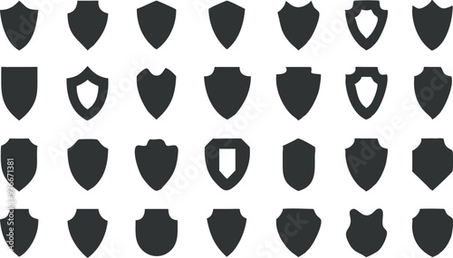 Shield icons collection. Protect shield vector