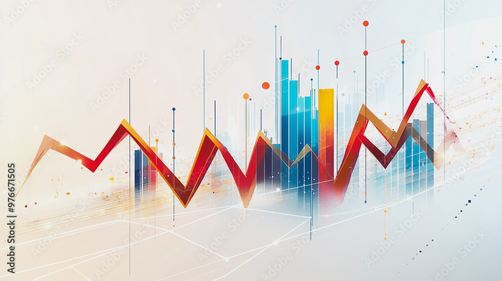 Abstract white background with Colorful charts and graphs with statistics to innovative analyze business potential and forecast future development of companies growth. Abstract white background with Colorful charts and graphs with statistics to innovative analyze business potential and forecast future development of companies growth.