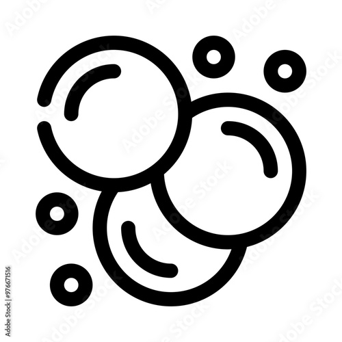 washing bubbles line icon