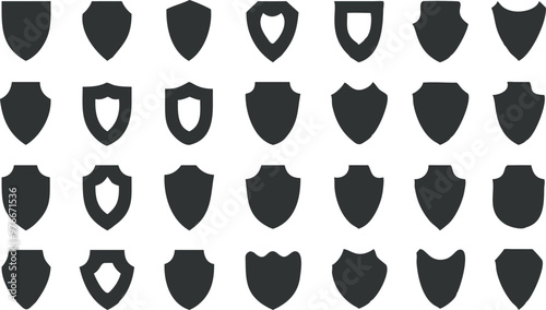 Shield icons collection. Protect shield vector