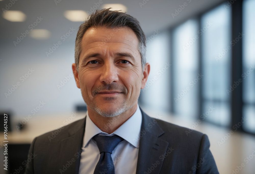 portrait of a businessman in the office. Generative AI portrait of a businessman in the office. Generative AI