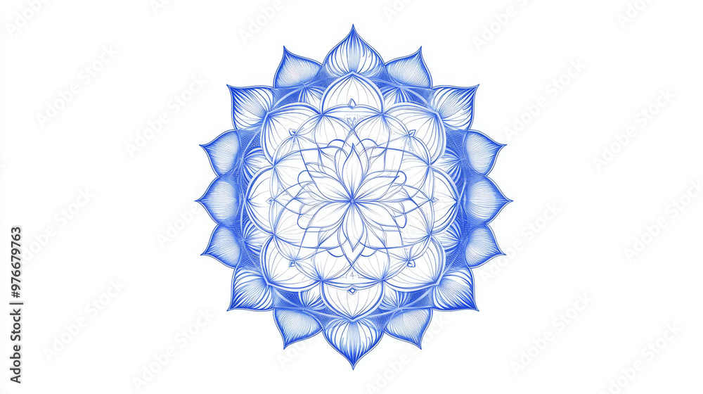 Sacred geometry featuring a lotus flower and mandala ornament/pattern. Esoteric symbol of the Flower of Life, isolated on a white background in a vector illustration. Sacred geometry featuring a lotus flower and mandala ornament/pattern. Esoteric symbol of the Flower of Life, isolated on a white background in a vector illustration.