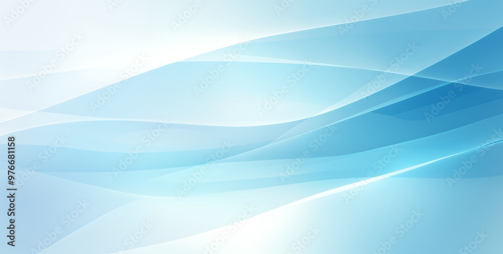 Fototapeta premium Abstract blue and white wave background. Perfect for presentations, websites and social media posts.