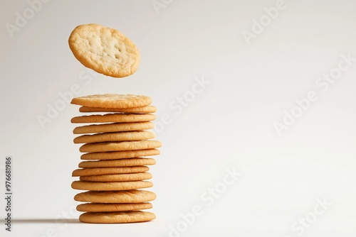 Biscuits crackers isolated on background