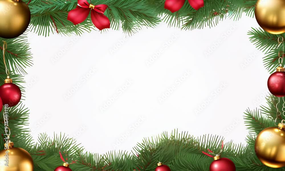 animated Christmas elements like holly leaves, bells, or ornaments to frame the text. animated Christmas elements like holly leaves, bells, or ornaments to frame the text.