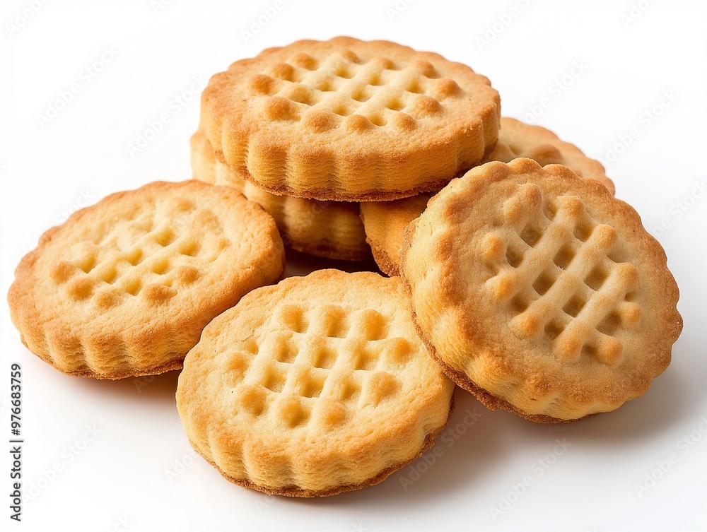 Biscuits crackers isolated on background Biscuits crackers isolated on background