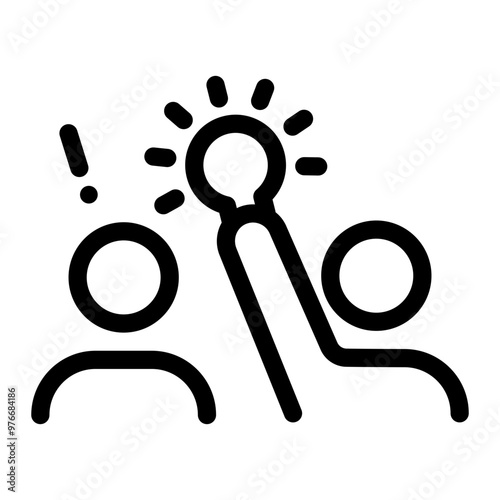 Creative idea icon, Steal idea, Vector linear icon illustration.