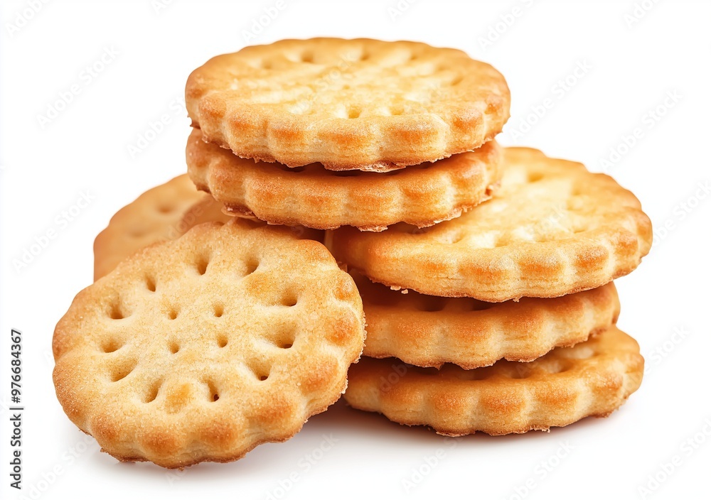 Biscuits crackers isolated on background Biscuits crackers isolated on background
