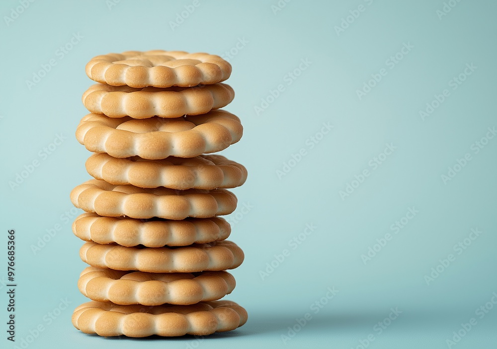 Biscuits crackers isolated on background Biscuits crackers isolated on background
