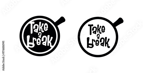 break time with creatif font design.	