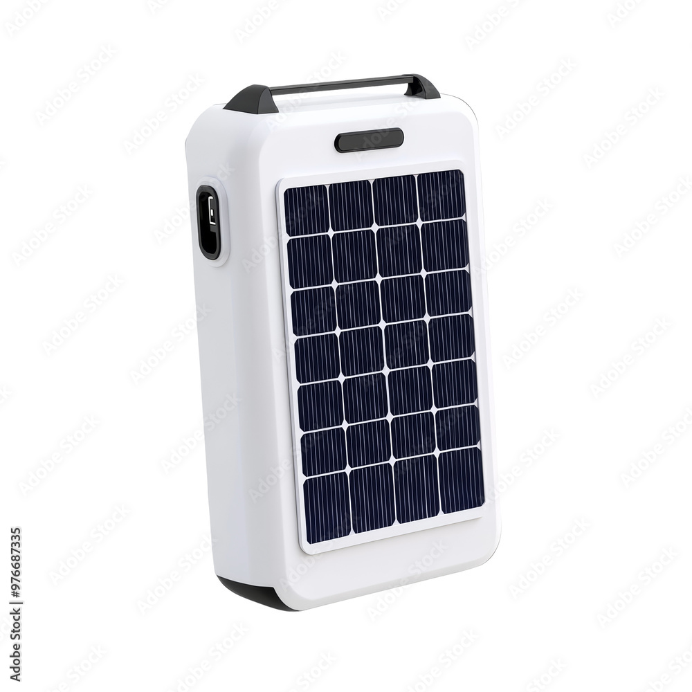 Portable solar charger with solar panels for eco friendly charging