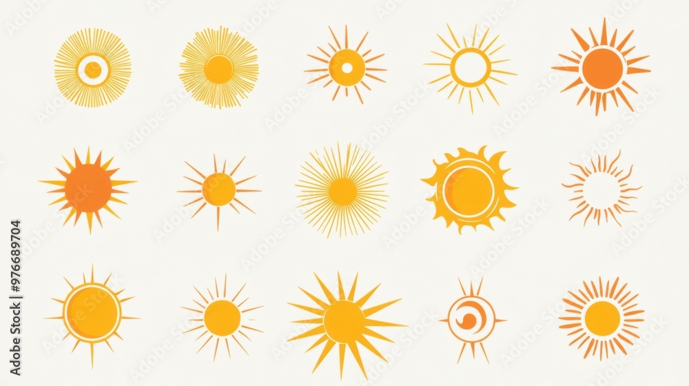 Sun Icon Set. Sun Icon Set.