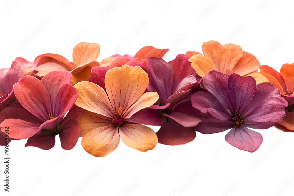a group of colorful flowers