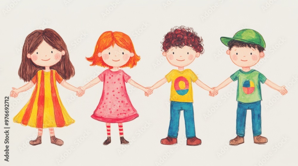 Kids Holding Hands. Kids Holding Hands.