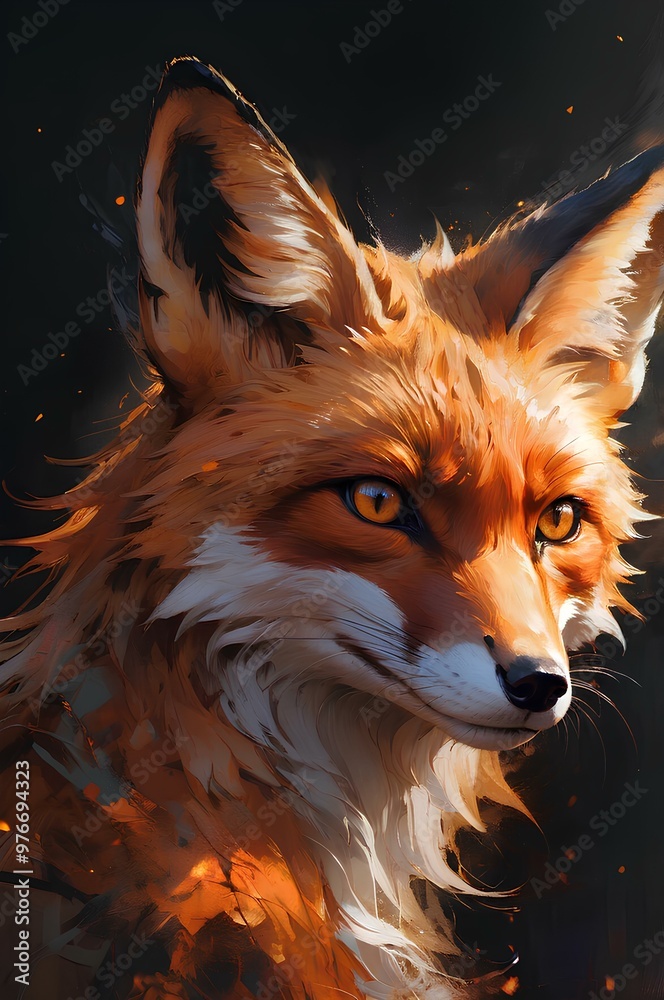 Softly Glowing, A High-Definition Red Fox Portrait Softly Glowing, A High-Definition Red Fox Portrait