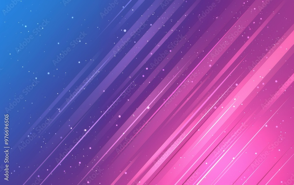 Abstract background with diagonal lines in blue, purple, and pink with white dots. Abstract background with diagonal lines in blue, purple, and pink with white dots.