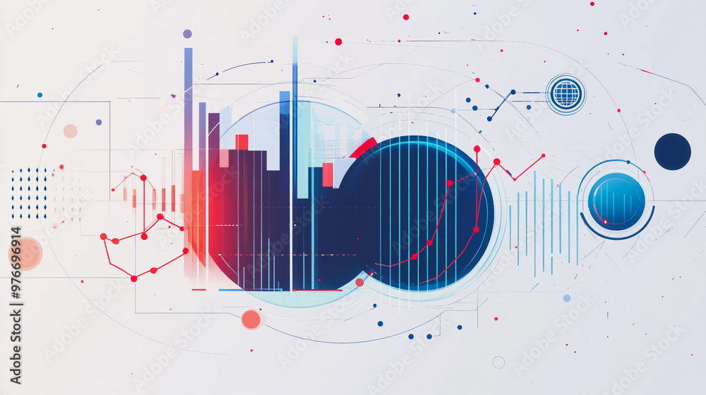 Abstract white background with Colorful charts and graphs with statistics to innovative analyze business potential and forecast future development of companies growth. Abstract white background with Colorful charts and graphs with statistics to innovative analyze business potential and forecast future development of companies growth.