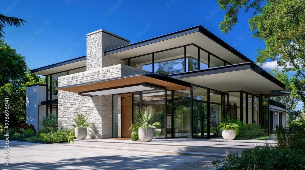 Modern Home Exterior. Modern Home Exterior.