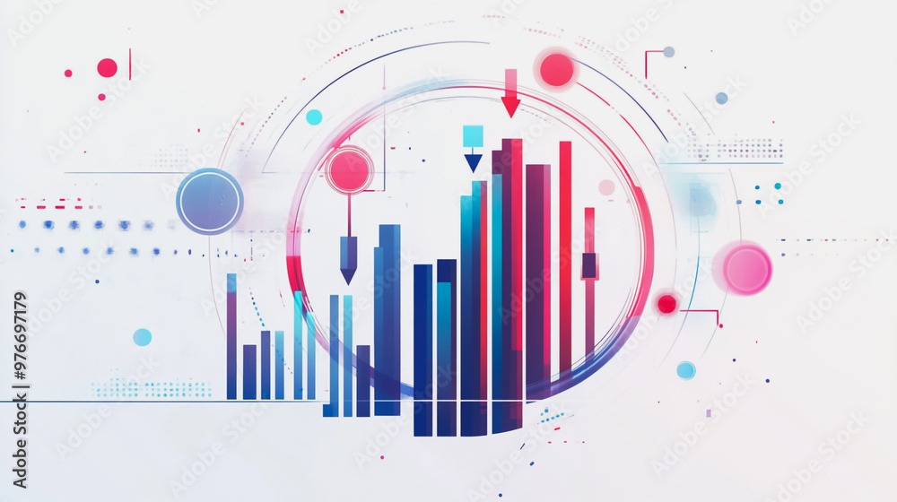 Abstract white background with Colorful charts and graphs with statistics to innovative analyze business potential and forecast future development of companies growth. Abstract white background with Colorful charts and graphs with statistics to innovative analyze business potential and forecast future development of companies growth.