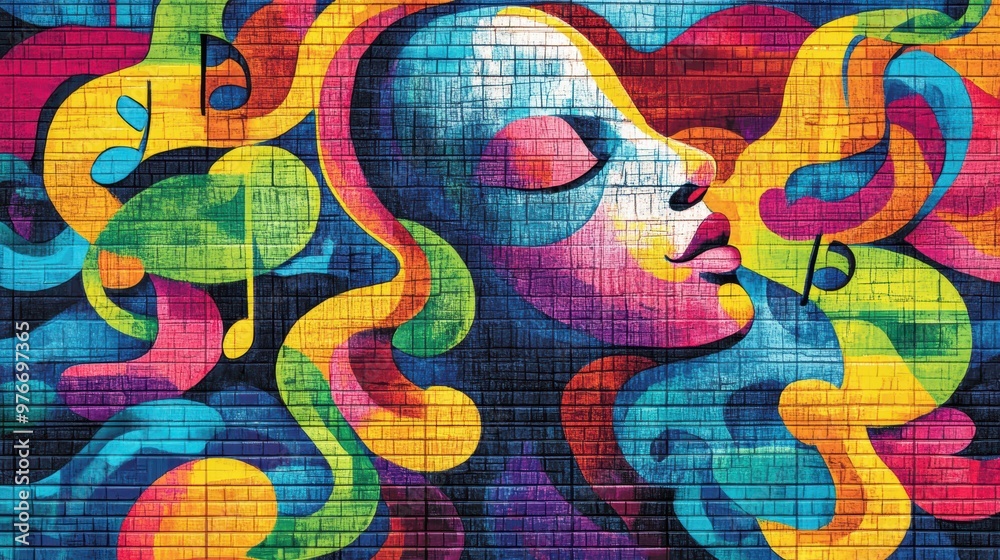 Colorful Music Graffiti. Colorful Music Graffiti.