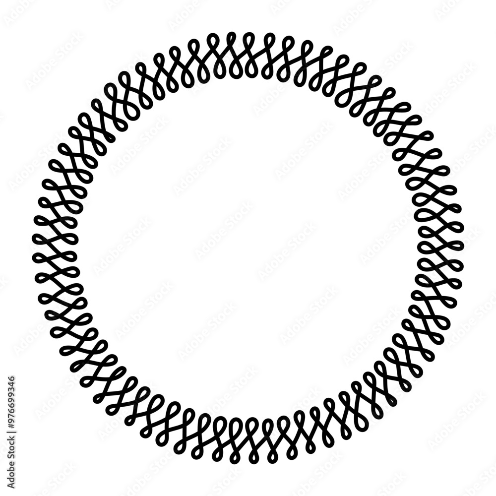 Ornamental round frame for design. Decorative black abstract circle. Elegant lettering element for printing of cards and invitations. Vector swirl ornament and curl Ornamental round frame for design. Decorative black abstract circle. Elegant lettering element for printing of cards and invitations. Vector swirl ornament and curl