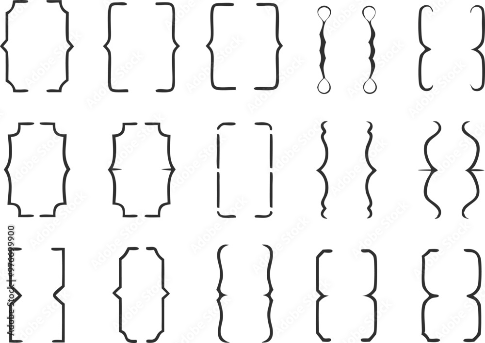 Different brackets set. Vector illustration Different brackets set. Vector illustration