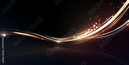 Abstract background with glowing lines and bokeh lights, creating a dynamic and modern design.