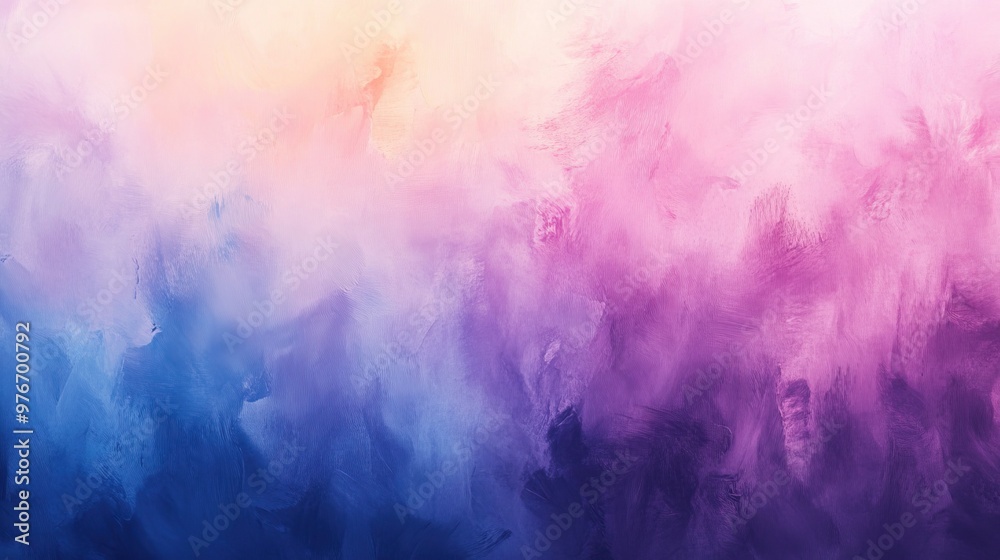 Fototapeta premium A beautiful watercolor gradient blending soft hues of pink, purple, and blue, perfect for backgrounds and artistic designs.