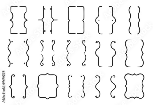 Different brackets set. Vector illustration