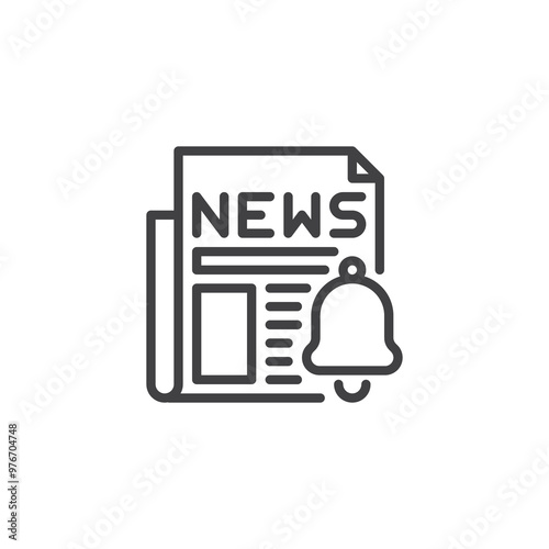 News Alert line icon