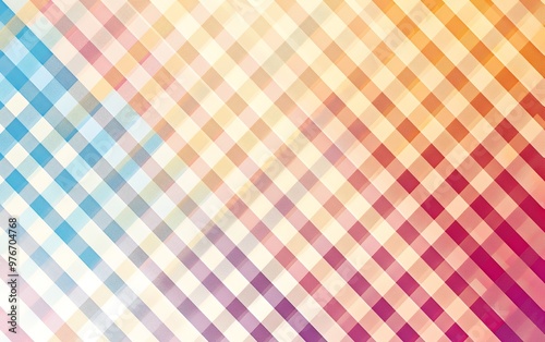 Wallpaper Mural Abstract colorful checkered pattern background with diagonal stripes. Soft hues blend together, creating a dynamic and modern design. Torontodigital.ca