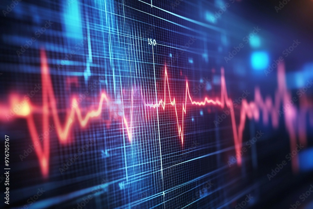 heart beat on monitor heart beat on monitor