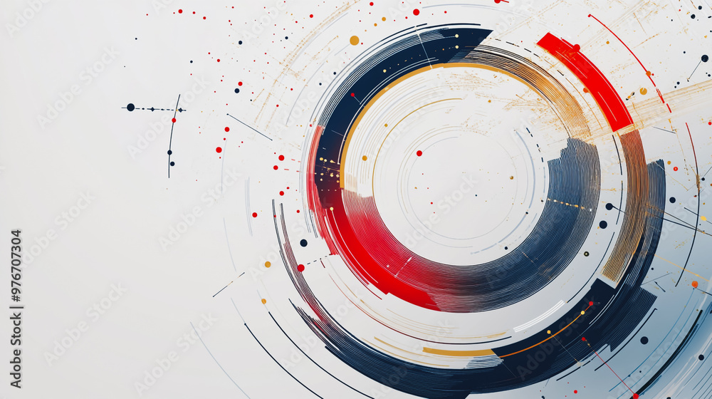 Abstract white background with Colorful circle lines. Digital future technology . Abstract business connection of lines from nodes innovation of communication in the network. Abstract white background with Colorful circle lines. Digital future technology . Abstract business connection of lines from nodes innovation of communication in the network.