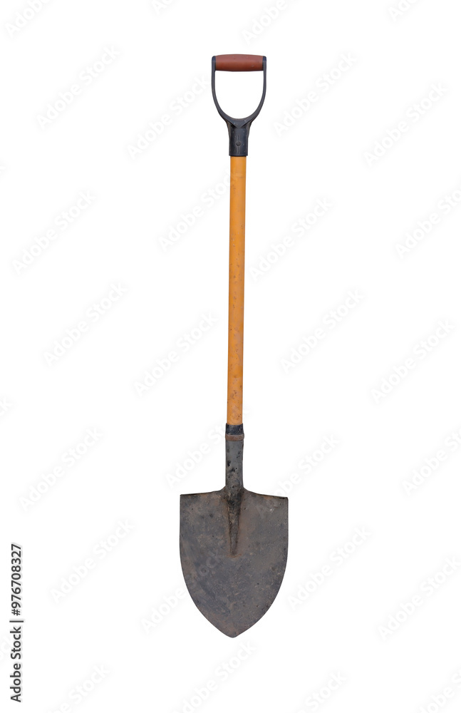 used shovel isolated on transparent background used shovel isolated on transparent background