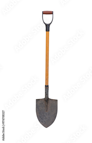 used shovel isolated on transparent background