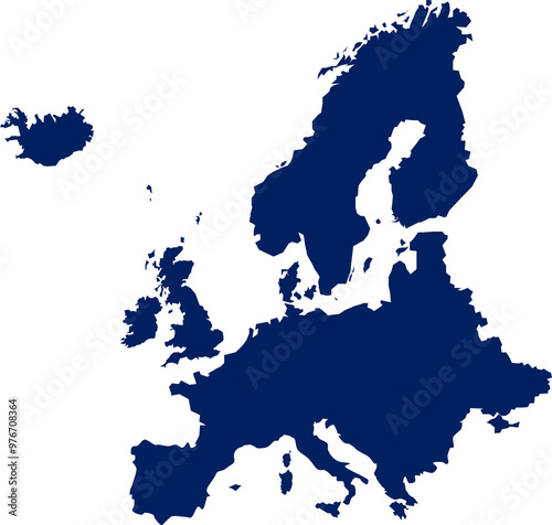 European map in various design