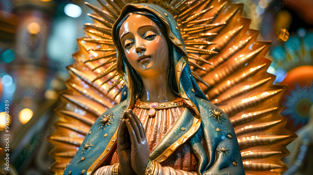 Fototapeta premium Virgin of Guadalupe Statue