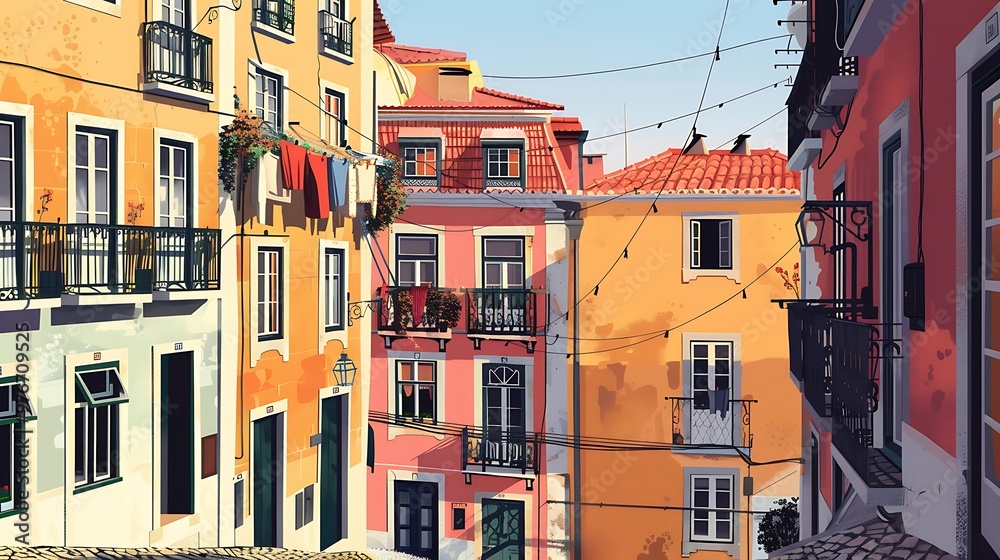 Charming narrow street on a Mediterranean island, lined with stone buildings, vibrant flowers, and a bright, sunny atmosphere.
Charming narrow street on a Mediterranean island, lined with stone buildings, vibrant flowers, and a bright, sunny atmosphere.