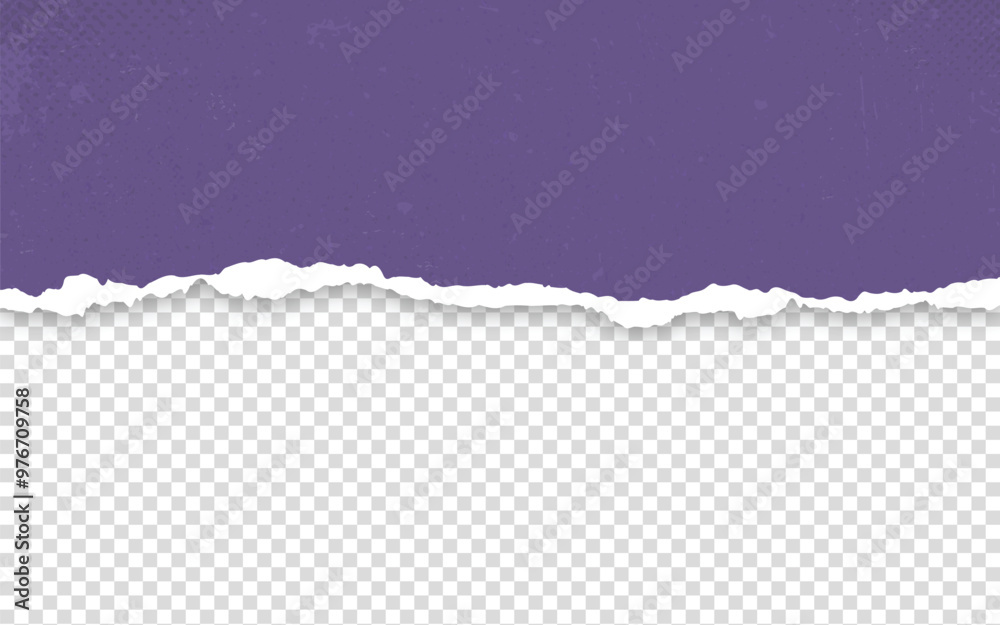 Ripped and Torn paper on transparent background