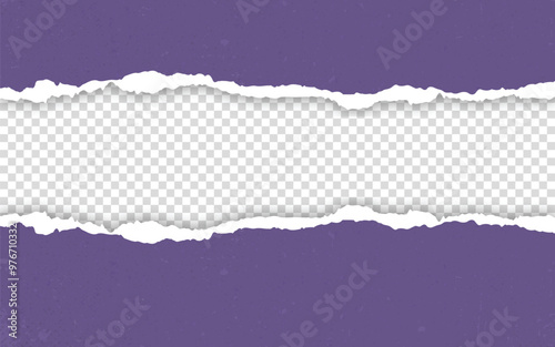 Ripped and Torn paper on transparent background
