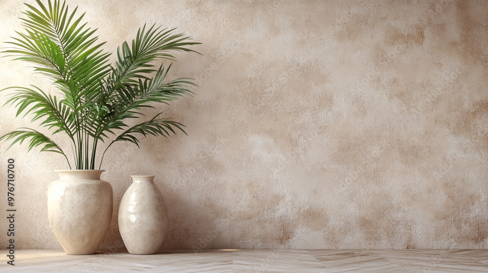plant in a vase on a wooden background. plant in a vase on a wooden background.