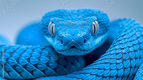 Close-up view of a blue vip...