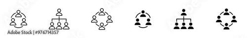 Teamwork, collaboration icon. Structure, team, group symbol. Vector