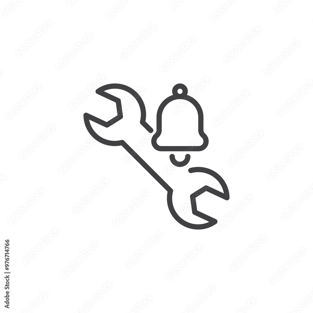 Maintenance Notification line icon Maintenance Notification line icon